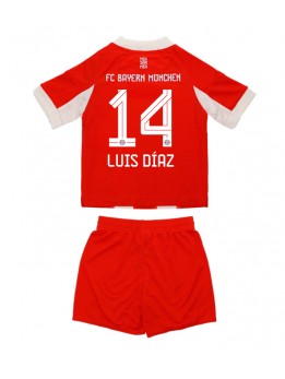 Bayern Munich Luis Diaz #14 Dječji Domaci Dres kompleti 2025-26 Kratak Rukavima (+ kratke hlače)